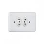 Imagem de Kit C/5 - Conjunto Perlex''Branca''Com Placa(2Tomadas 20A) ...
