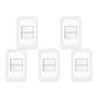 Imagem de Kit C/5 - Conjunto Pial Pop 4X2 Branco Com Placa (1Simple...