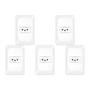 Imagem de Kit C/5 - Conjunto Pial Pop 4X2 Branco Com Placa (1Tomada...