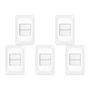 Imagem de Kit C/5 - Conjunto Pial Pop 4X2 Branco Com Placa (2Simple...