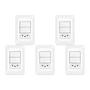 Imagem de Kit C/5 - Conjunto Pial Pop 4X2 Branco Com Placa (2Simple...