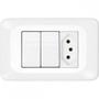 Imagem de Kit C/5 - Conjunto Pial Pop 4X2 Branco Com Placa (2Simple...