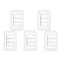 Imagem de Kit C/5 - Conjunto Pial Pop 4X2 Branco Com Placa (3Parale...