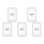 Imagem de Kit C/5 - Conjunto Pial Pop Modulo Com Placa 4X2 - 1 Toma...