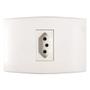 Imagem de Kit C/5 - Conjunto Soprano Ilus 4X2 Branco Com Placa(1Tomada(s) ..