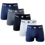 Kit C/ 5 Cuecas Boxer Polo Wear Lisa Microfibra Imagem de Kit C/ 5 Cuecas Boxer Polo Wear Lisa Microfibra