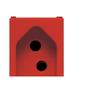 Imagem de Kit C/5 - Modulo Soprano Ilus (Tomada 10A Vermelho)  5Ub9...