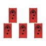 Imagem de Kit C/5 - Modulo Soprano Ilus (Tomada 10A Vermelho)  5Ub9...