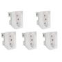 Imagem de Kit C/5 - Modulo Steck Linha Stella 1 Tomada 10A. Branco ...