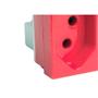 Imagem de Kit C/5 - Modulo Steck Linha Stella 1 Tomada 20A. Vermelh...