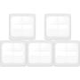 Imagem de Kit C/5 - Placa Pial Pop Branca 4X4 - 1 Modulo+1 Modulo L...