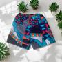 Imagem de Kit c/5 shorts tactel infantil menino juvenil estampado e liso misto praia verao