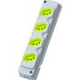 Imagem de Kit C/5 - Tomada Barra Fiolux Quadrupla 2Polos+T20A Cinza