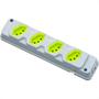 Imagem de Kit C/5 - Tomada Barra Fiolux Quadrupla 2Polos+T20A Cinza