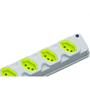 Imagem de Kit C/5 - Tomada Barra Fiolux Quadrupla 2Polos+T20A Cinza