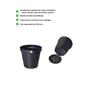 Imagem de Kit c/ 5 vaso redondo rattan preto 10lt anti dengue 25820