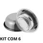 Imagem de Kit C/6 Bacia Inox 16cm 700ml GP001 Bacia Inox Mistura Bolo