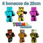 Imagem de Kit c/ 6 Bonecos 25 cm Turma do Problems-Minecraft Youtube