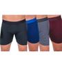 Imagem de Kit C/6 Cueca Box Masculino Long Leg Riscadinha Microfibra Revenda