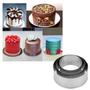 Imagem de Kit c/ 6 formas redondas p/ modelar bolo inox 3 tamanhos