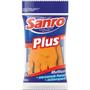 Imagem de Kit c/ 6 Luva Latex Forrada Sanro Plus Laranja Multiuso G