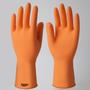 Imagem de Kit c/ 6 Luva Latex Forrada Sanro Plus Laranja Multiuso G