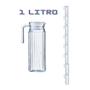 Imagem de Kit C/9 Jarras Suiça De Vidro Transparente 1L Praticasa