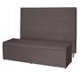 Imagem de Kit Cabeceira 138Cm p/ Cama Box Casal + Baú 138Cm Calçadeira Estofada Helena Suede Marrom Claro