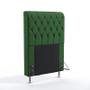 Imagem de Kit Cabeceira Bellatrix 90 para Cama de Solteiro e Calçadeira Sagitarius Sued Verde Aradecor