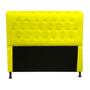 Imagem de Kit Cabeceira Brenda com Recamier Felix 1,00 cm Solteiro Baú Quarto Sala material sintético Amarelo - Damaffe Móveis