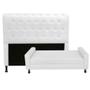 Imagem de Kit Cabeceira Brenda com Recamier Felix 1,00 cm Solteiro Baú Quarto Sala Suede Branco - Damaffe Móveis