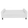 Imagem de Kit Cabeceira Brenda com Recamier Felix 1,00 cm Solteiro Baú Quarto Sala Suede Branco - Damaffe Móveis