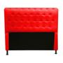 Imagem de Kit Cabeceira Brenda com Recamier Felix 1,95 cm King Size Baú Quarto Sala material sintético Vermelho - Damaffe Móveis