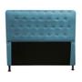 Imagem de Kit Cabeceira Brenda com Recamier Felix 90cm Solteiro Baú Quarto Sala material sintético Azul Turquesa - Damaffe Móveis