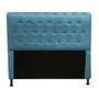 Imagem de Kit Cabeceira Brenda com Recamier Felix 90cm Solteiro Baú Quarto Sala Suede Azul Turquesa - Damaffe Móveis