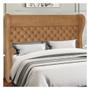 Imagem de Kit Cabeceira Cama Box Casal 195 cm Madrid com Puff Recamier Santorini material sintético Whisky - Lyam Decor
