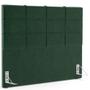 Imagem de Kit Cabeceira Cama Box King 195cm com Calçadeira Roma W01 material sintético Verde- Lyam