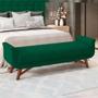 Imagem de Kit Cabeceira Cama Box Paris 195 cm com Puff Recamier Itália P05 Bouclê Verde - Lyam Decor