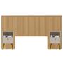 Imagem de Kit Cabeceira Casal 240cm Celine Com Mesa De Cabeceira 01 Gaveta Loreta L05 Carvalho - Lyam Decor