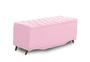 Imagem de KIT + Cabeceira Com Recamier Baú Dunas Princesa em captonê 1,40 Casal Cama Box Rosa Bebê material sintético Dalaqua-Decor