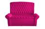 Imagem de Kit Cabeceira De Cama Box Casal Queen e Recamier Calçadeira Baú 160 cm Dubaí Rosa  Pink Dimazza Móveis