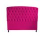 Imagem de Kit Cabeceira De Cama Box Casal Queen e Recamier Calçadeira Baú 160 cm Dubaí Rosa  Pink Dimazza Móveis