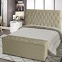 Imagem de Kit Cabeceira De Cama Box e Calçadeira Baú Paris Queen 160 cm Capitonê Suede Cores