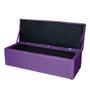 Imagem de Kit Cabeceira de Cama Box King com Recamier Carol 195 cm Suede Roxo - Móveis Mafer