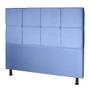 Imagem de Kit Cabeceira de Cama Box Queen com Recamier Carol 160 cm material sintético Azul Bebê - Móveis Mafer