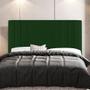 Imagem de Kit Cabeceira e Baú Cama Box Casal Grace 140cm Suede Verde - Abmaza