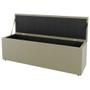 Imagem de Kit Cabeceira e Baú Cama Box Queen Size Cora 160cm Sintético Bege - Desk Design