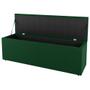 Imagem de Kit Cabeceira e Baú Cama Box Solteiro Cora 90cm Suede Verde - Abmaza