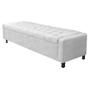 Imagem de Kit Cabeceira e Calçadeira Baú Casal Everest P02 140 cm para cama Box Suede Branco - Amarena Móveis