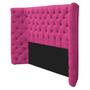 Imagem de Kit Cabeceira e Calçadeira Baú Casal Everest P02 140 cm para cama Box Suede Pink - Amarena Móveis